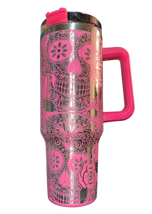 40 oz Sugar Skull Wrap Tumbler